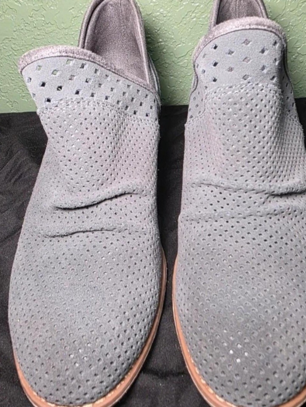 Skechers Light Gray Perforated Slip-On Ankle Boots